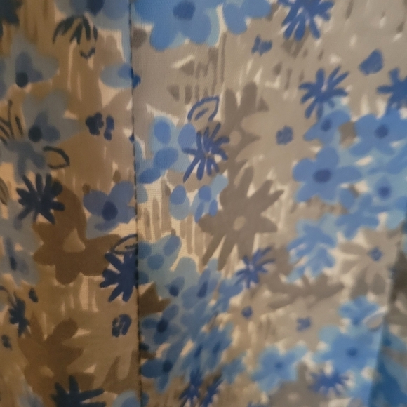 1950's Blue Ditzy Floral A Line Handmade Day Dress - Picture 8 of 8